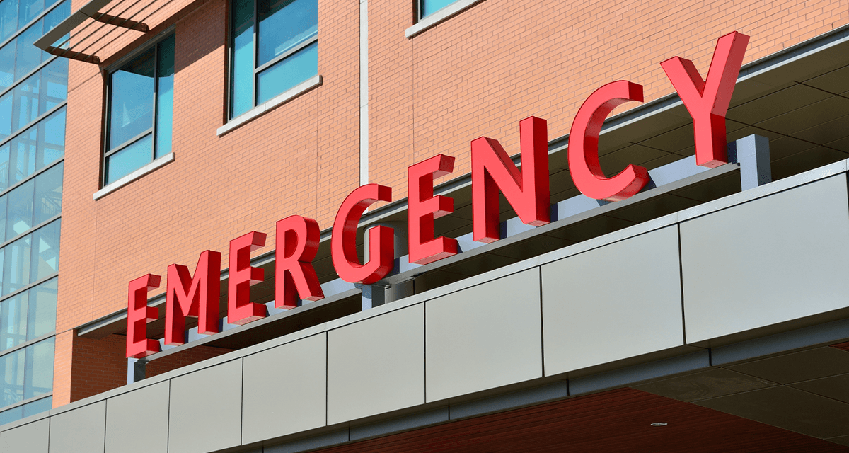 Emergency sign highlighting the importance of medical information accessibility